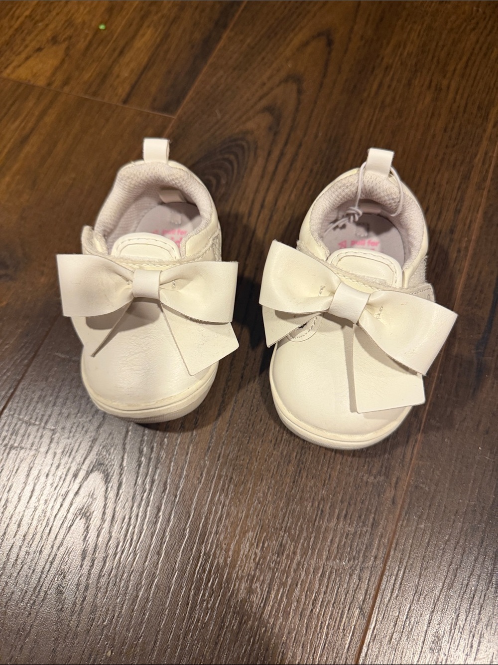 Baby girls Cream Bow Slip-On Kids Shoes